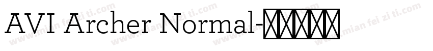 AVI Archer Normal字体转换